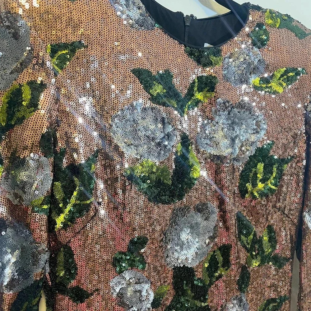 NWT HELSI Milena Floral Sequin Body-Con Mini Dress - Picture 4 of 7